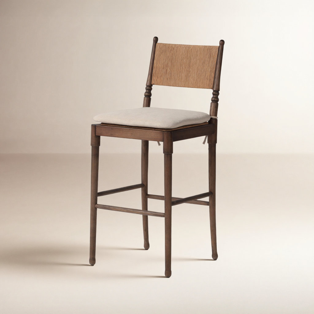 Fayth Bar and Counter Stool, Bar Stool (29.5” Seat Height)”, Brown Frame