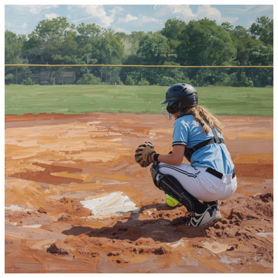 Housses de couette Softball Catcher Portrait