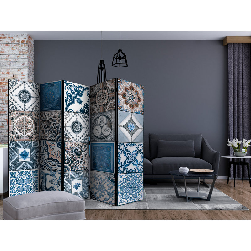 225cm W x 172cm H 5 - Panel  One Sided Room Divider Folding Room Divider
