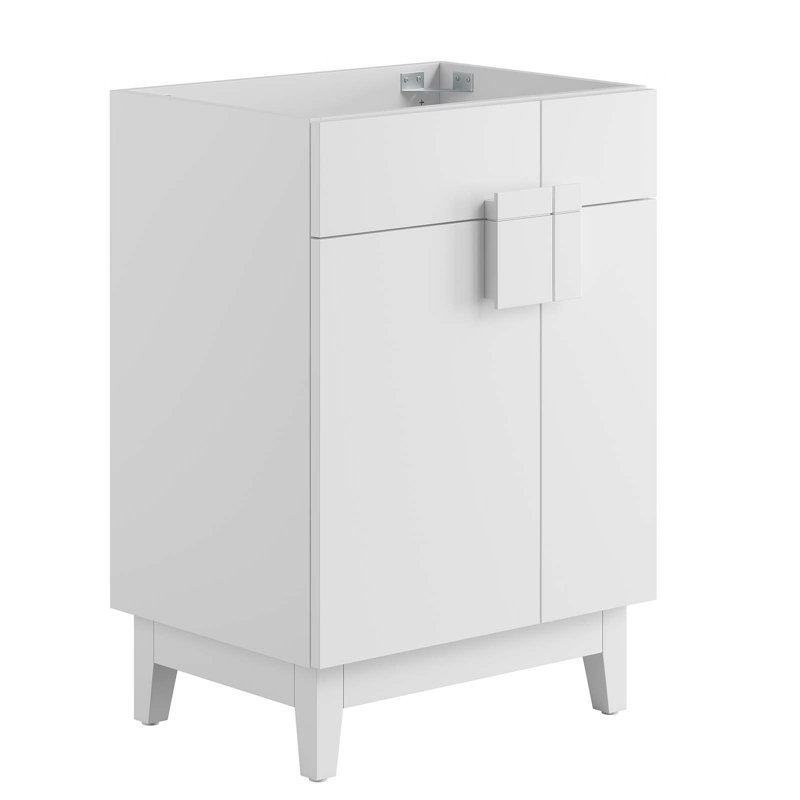 Miles White 24" Particleboard Bathroom Vanity Cabinet