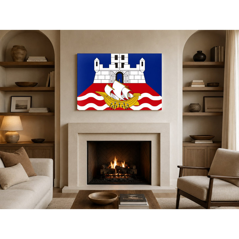 Art mural sur toile, "Capitale serbe", H 20 po x l 24 po
