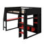 Lit mezzanine avec bureau Gaming