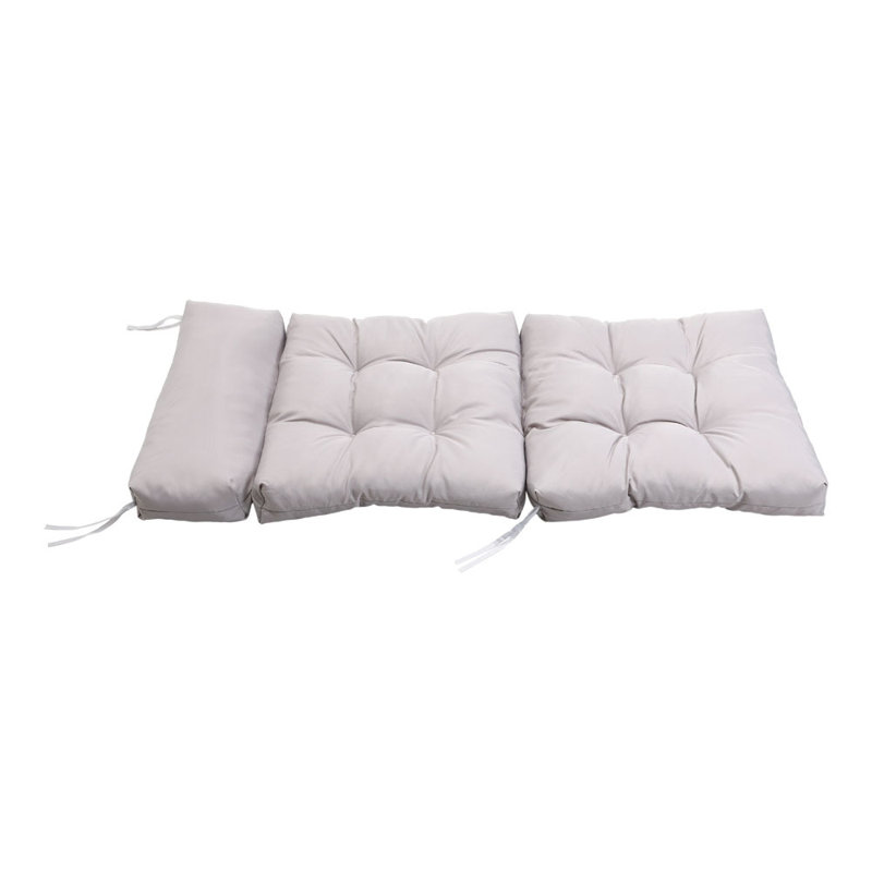 Waterproof Sun Protection Garden Chair Cushion, Light Grey