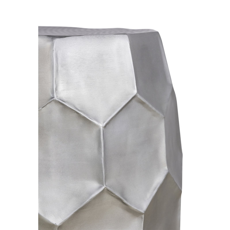 Table de bout moderne en aluminium ET101, Doré