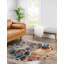 Tapis contemporain contemporain de couleur brique-510062653