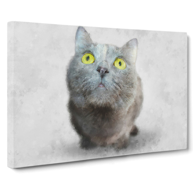 British Shorthair Cat Vol.4 - Wrapped Canvas Graphic Art, 35cm H x 50cm W x 3cm D
