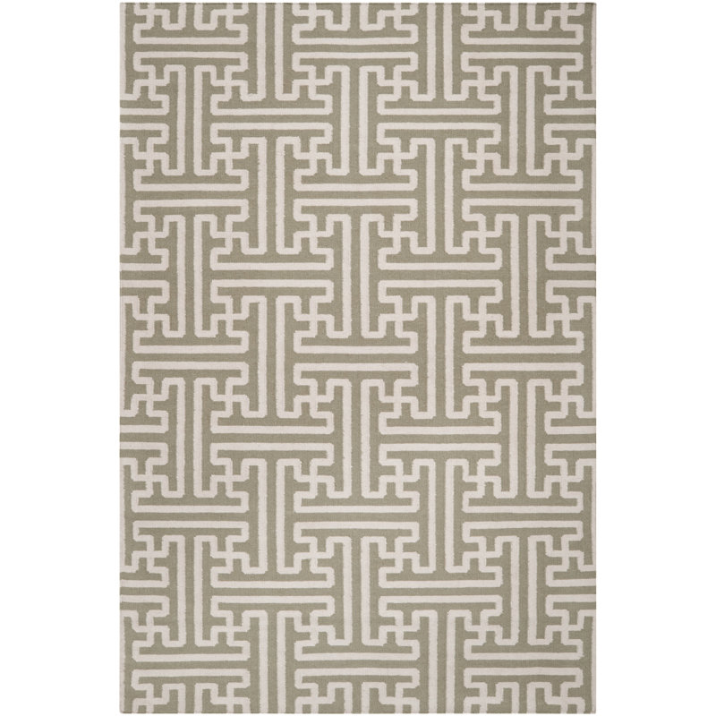 Berkley Flatweave Wool Geometric Indoor Rug, Rectangle 5' x 8'