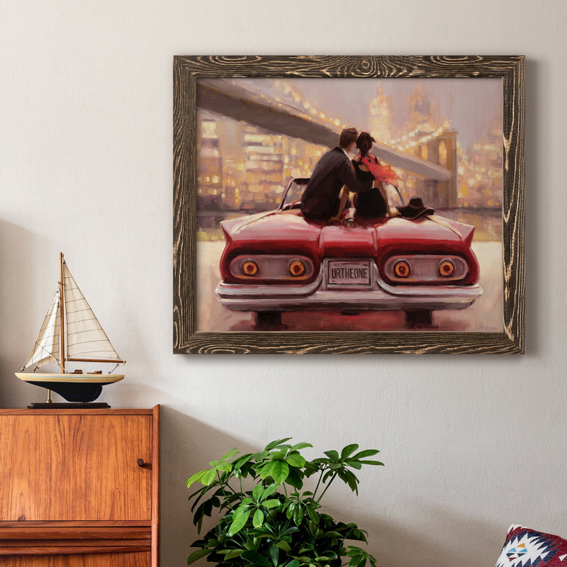 You Are The One - peinture encadrée, H 24 po x l 18 po x P 1,5 po, Noyer, Pas de tapis