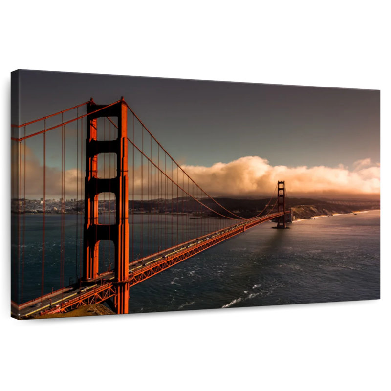Hannes Sunlit Golden State Bridge, H 24 po x l 36 po