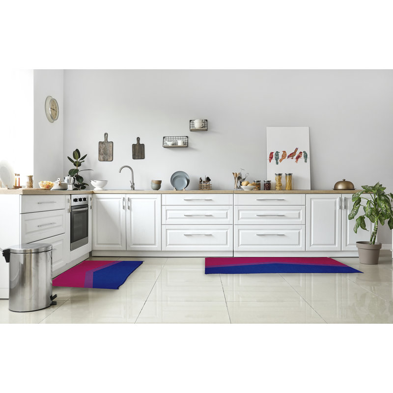 Tapis bisexuel en chenille à chevrons, Rectangle 2 pi x 3 pi