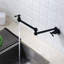 Robinet remplisseur de pot mural noir mat, bras articulés doubles, anti-rouille, résistant à la rouille, laiton 100% durable, robinet noir articulé-2121174069