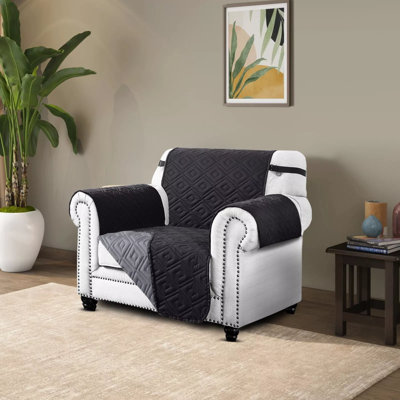 Reversible Waterproof Sofa Cover – Quilted Anti-Slip Couch Protector with Adjustable Strap