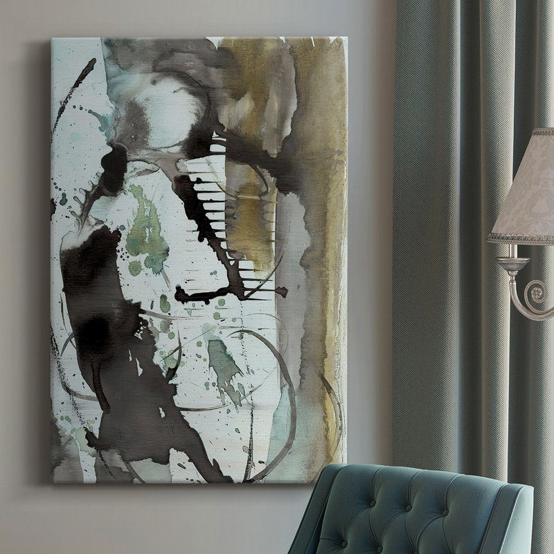 Lyrical Abstract I, toile tendue avec châssis de qualité supérieure - prête à être accrochée, H 18 po x l 12 po x P 1,5 po