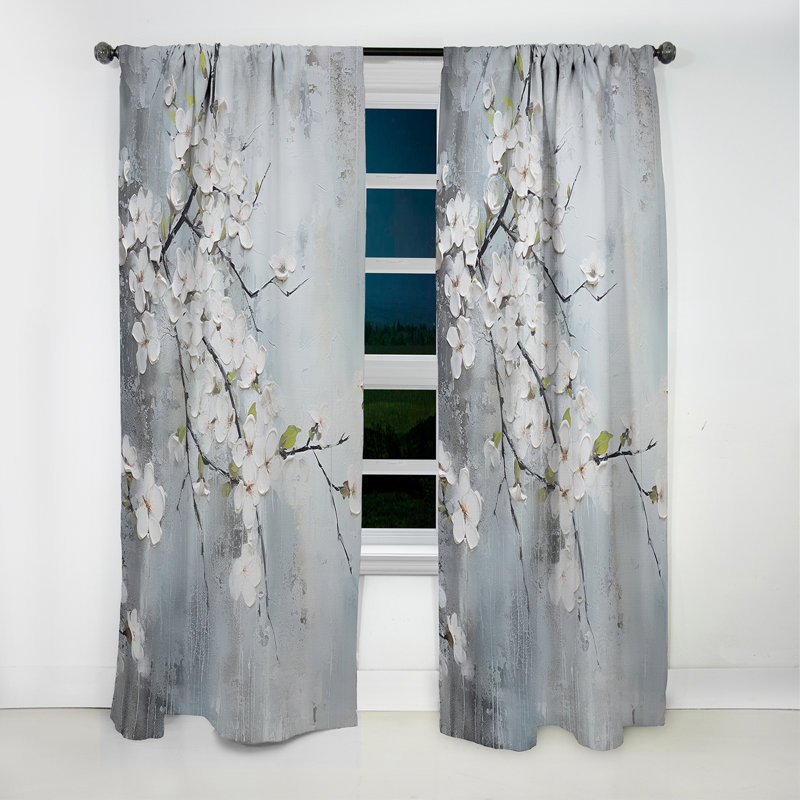 Pomme fleur Blony Harmony XIII - rideau occultant en velours - 1 panneau, L 52 po x L 120 po