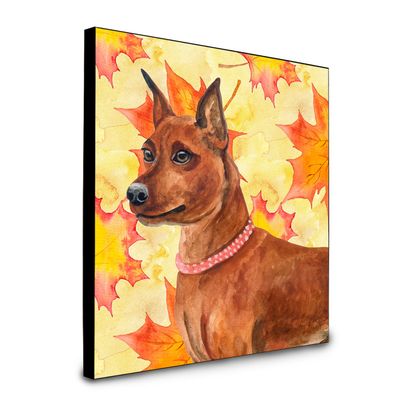 Panneau mural d’art Cannes, Pinscher miniature brun