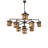 9 - Light Dimmable Square / Rectangle Chandelier