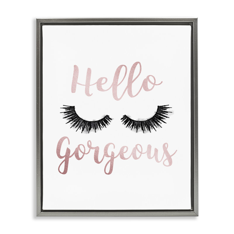 «Hello Gorgeous Eyelash Brown Grain», art mural sur toile flottante par Amanda Greenwood, H 31 po x l 25 po