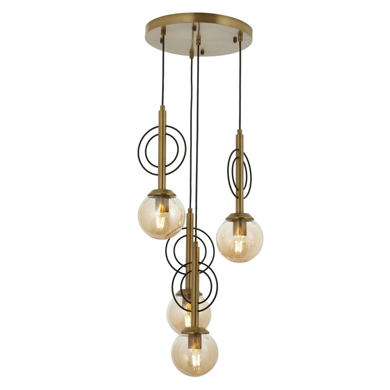 Luminaire suspendu en grappe à 4 lumières