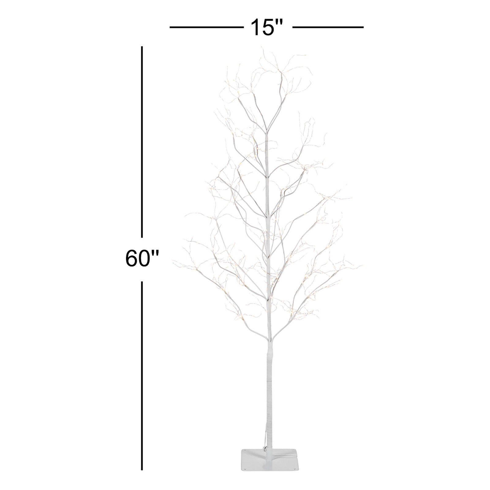White 5' Pre-Lit Pine Christmas Tree