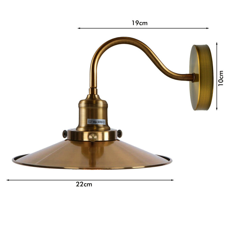 Hedrick Armed Sconce, Yellow Brass