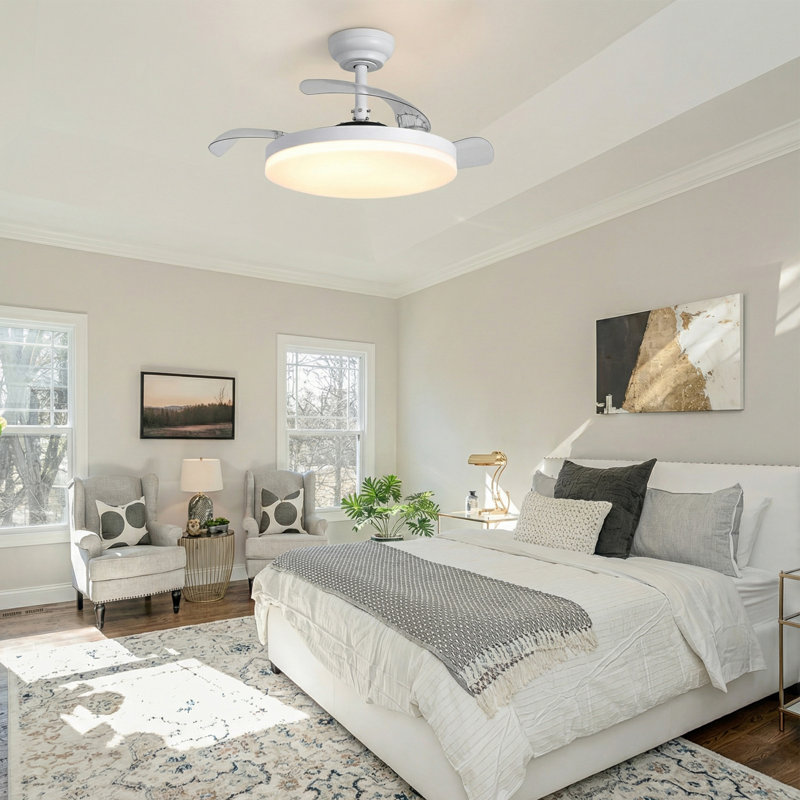 Ceiling Fan with LED Lights, 91cm Wide