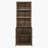 1 Doors Bookshelf With USB Port And 3 Open Shelves Bookcase Side Cabinet Storage Shelves-1747226590