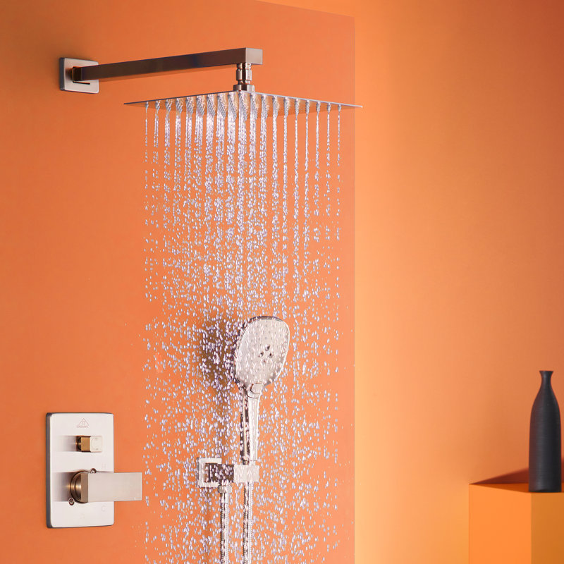 Robinet de douche avec valve brute, Nickel brossé
