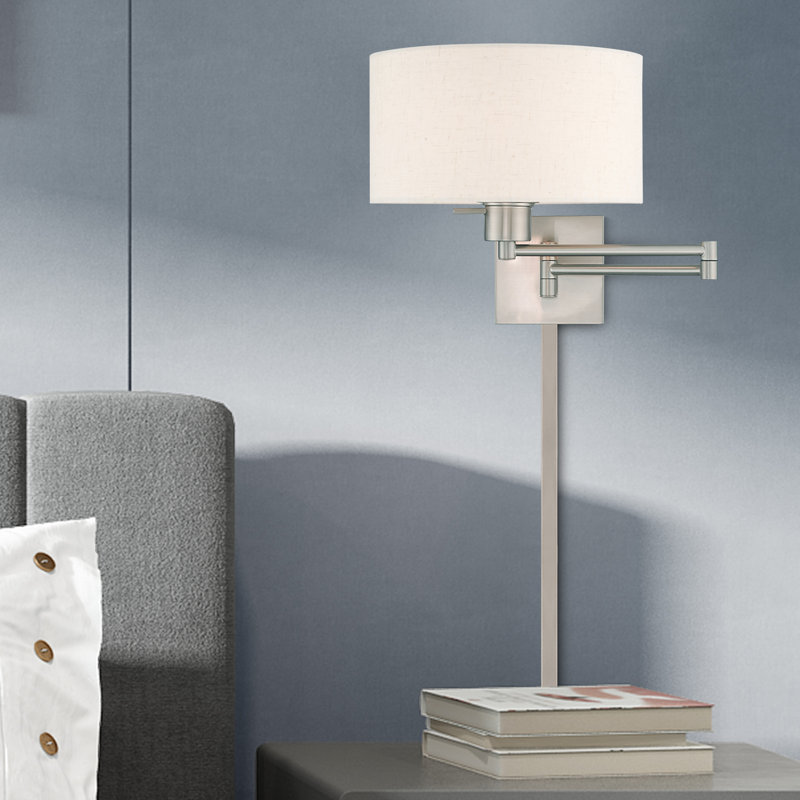 Bras pivotant à intensité variable 1 lumière Kevyn, Nickel brossé, Gruau