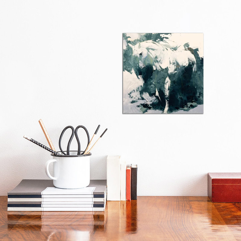 Study In Green by Julie T. Chapman - Wrapped Canvas Painting, 30.48cm H x 30.48cm W x 1.91cm D