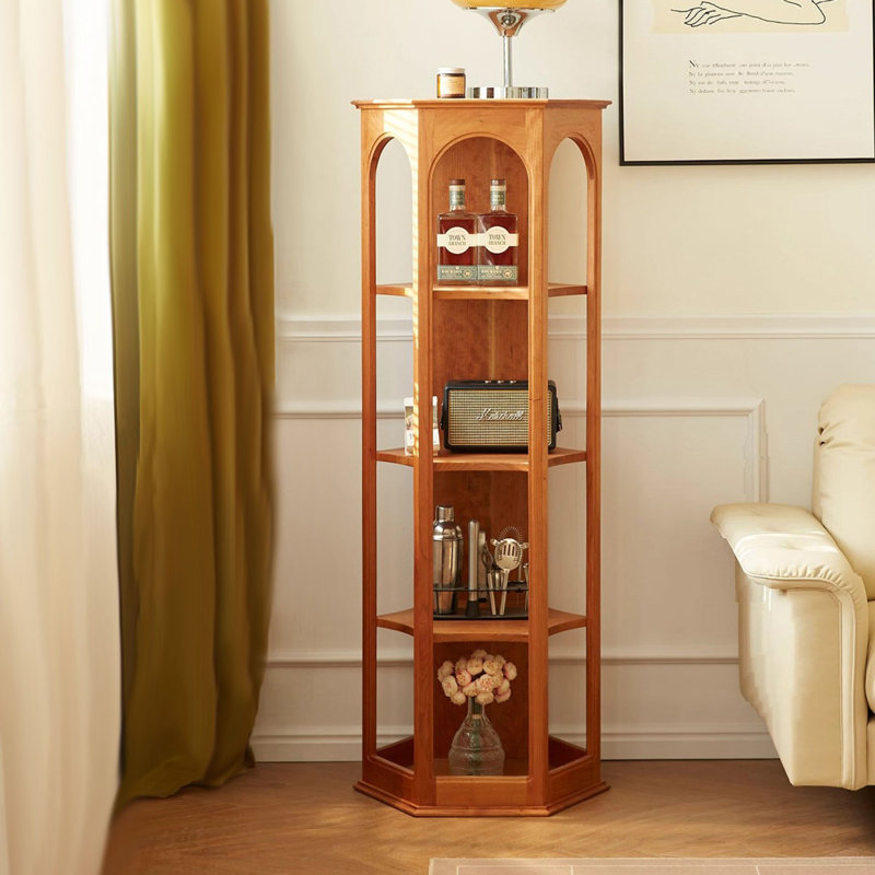 Armoire de coin en bois de cerisier