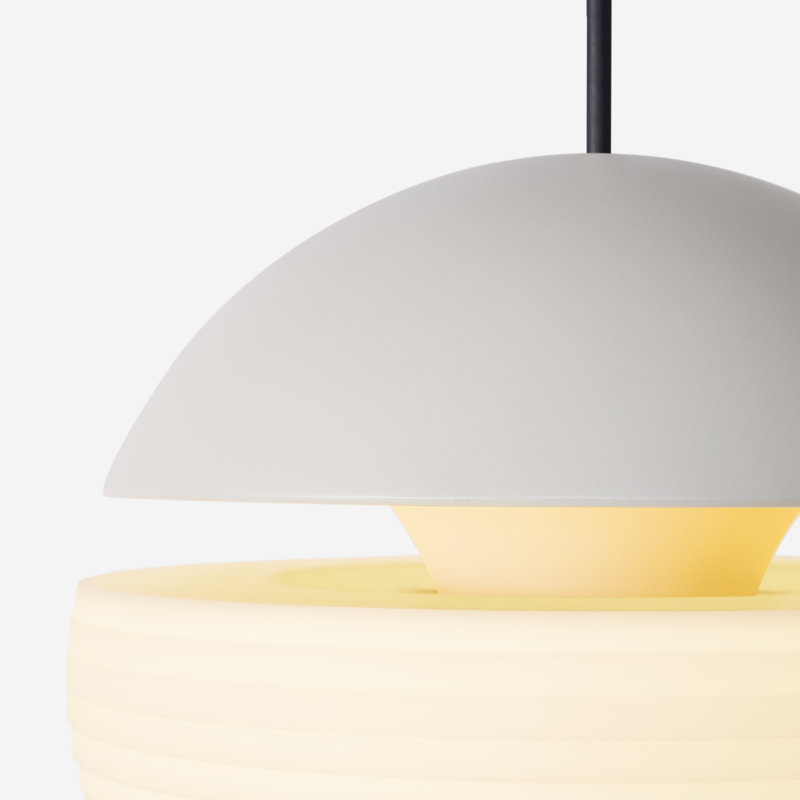 Cora Pendant Light, Stone, Black