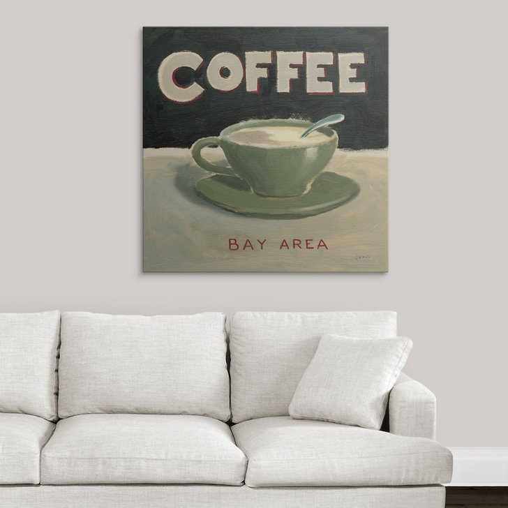 «Coffee Spot III» par James Wiens, affiche vintage, H 35 po x l 35 po x P 1,5 po, Toile