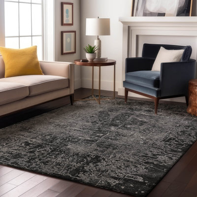 Premium Machine Washable Cerrito AMF559 Grey Rug