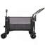 Chariot pliable multifonctionnel avec chariot pivotant et poussoir avec poignée rotative et roues tout-terrain à 360 ° - Conception robuste et réglable, grande capacité de transport, d'épicerie et d'utilisation extérieure, noir-gris-118414656