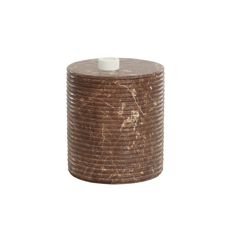 Tabouret Riva - aspect marbre - moka