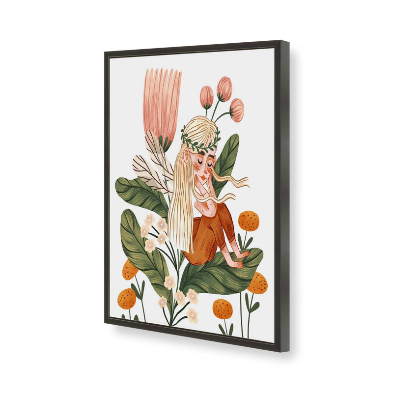 «Flower Fairy» par Iz Ptica, reproduction d'art sur toile, H 24 po x l 18 po, Noir