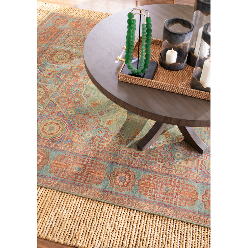 Mamluk Wool Oriental Area Rug, Rectangle 9' x 12'