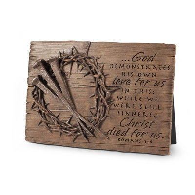 Tabletop Plaque Crown Of Thorns And Nail