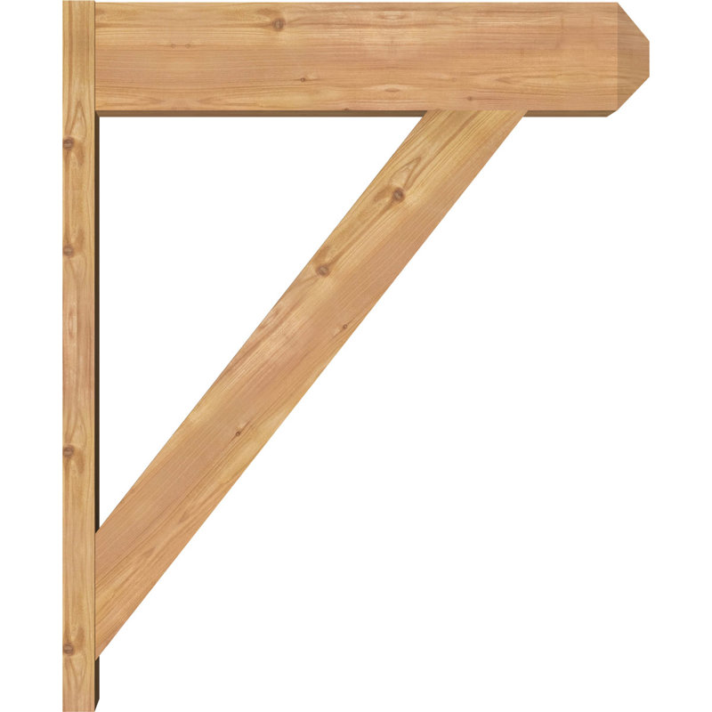 Artisan traditionnel en bois rustique, Cèdre rouge occidental l 7 1/2 po (lisse), P 30 po x H 36 po