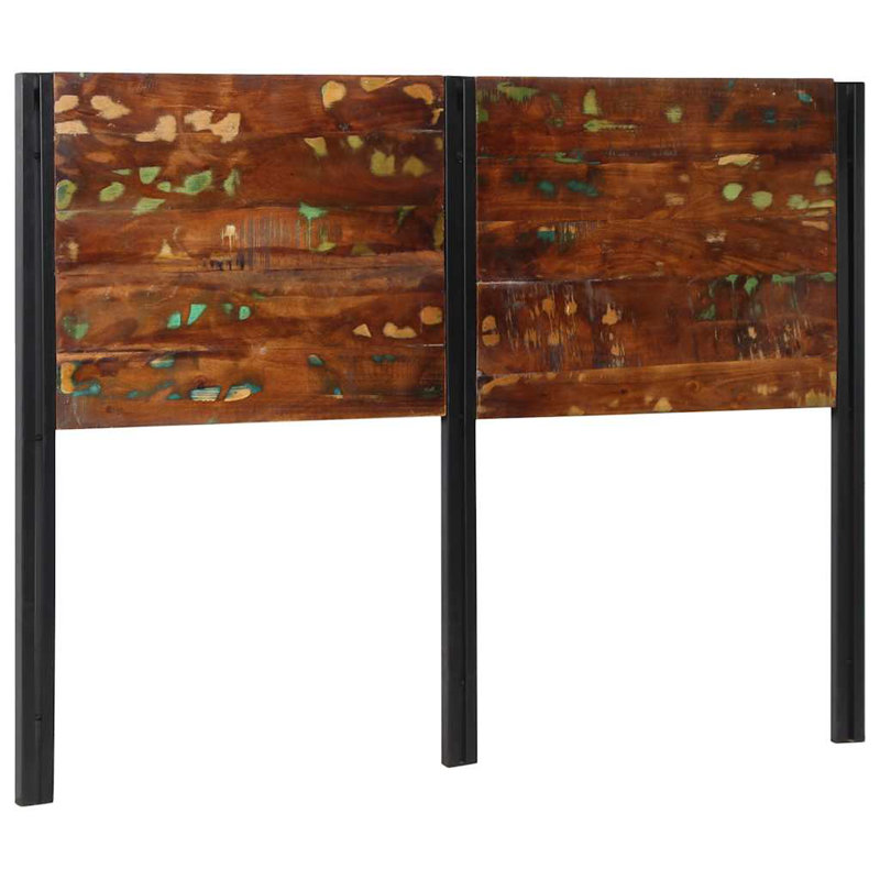 Headboard Solid Wood Reclaimed And Iron, 100cm H x 140cm W x 2cm D