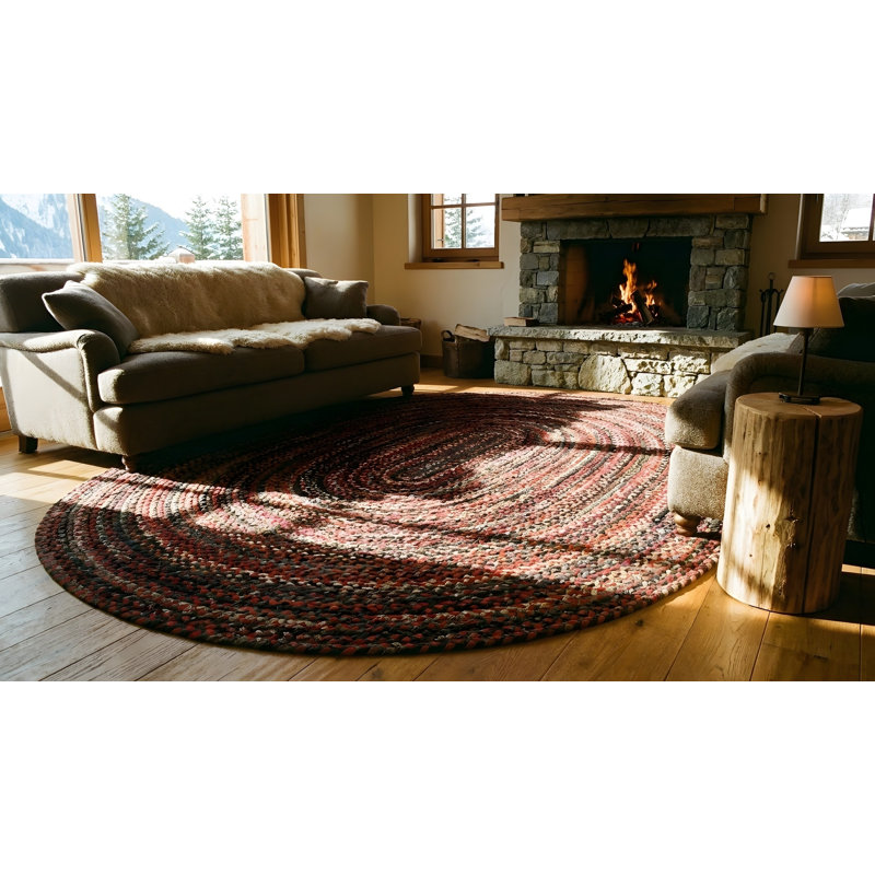 Antique Braided American Allover Multi 1935 Rug