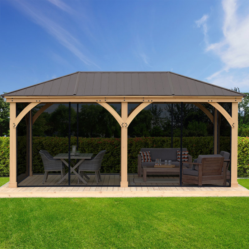 Ensemble de moustiquaire 12 'x 20' Meridian - Filet de qualité supérieure résistant aux rayons UV Phifer