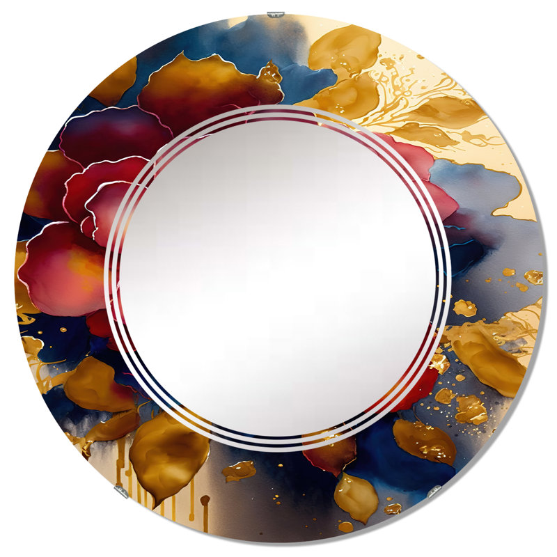Miroir mural Potes Camellia II, 32 po x 32 po