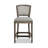 Roquefort Upholstered Linen Blend Counter Stool with Solid Wood Frame-74307451