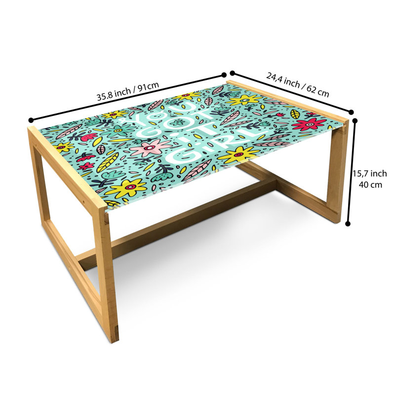 Jadelynne Sled Coffee Table, 90cm H x 62cm W x 40cm D