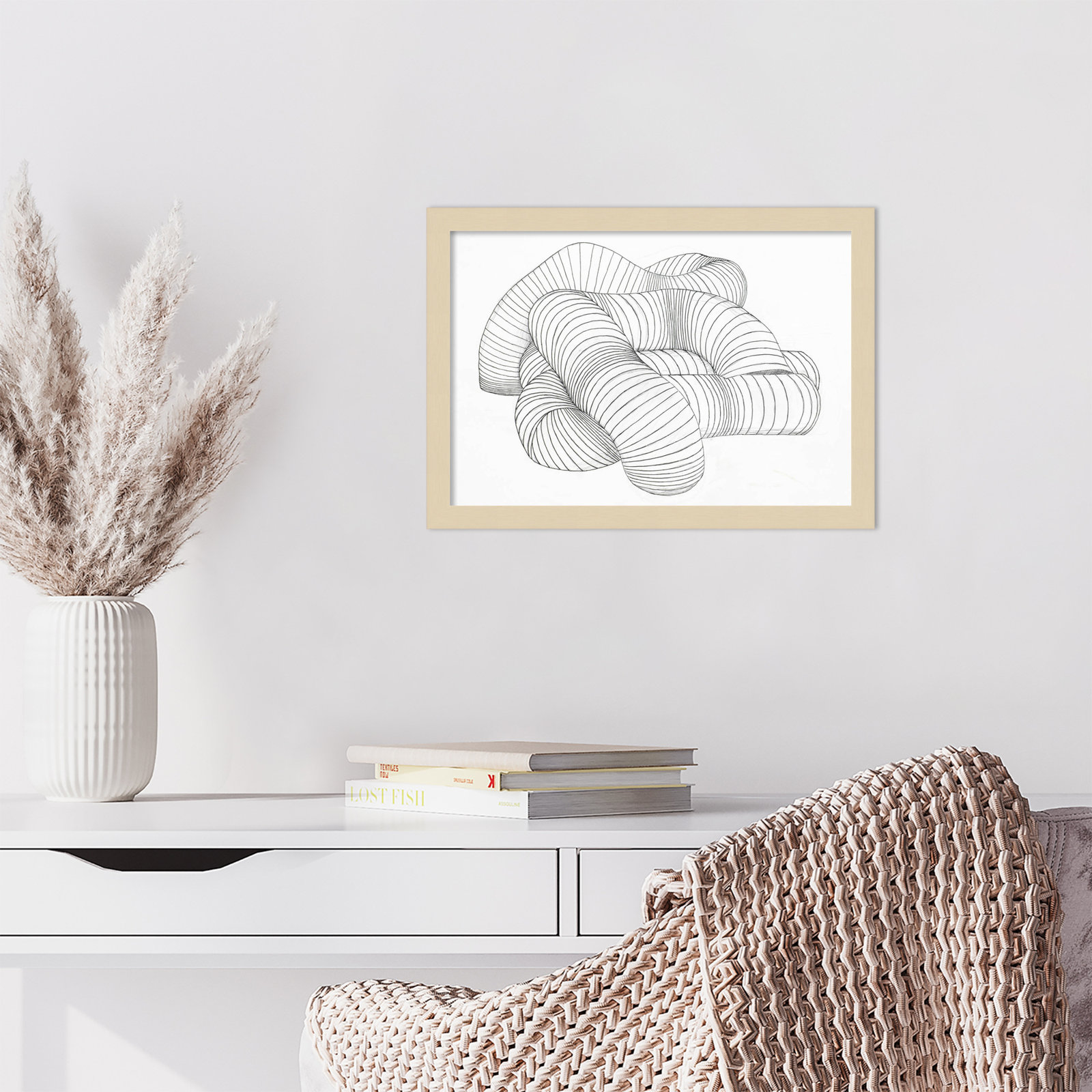 Grudie Hydro Pipes Print by Alex Dunn, 12" H x 17" W x 1" D, Brown