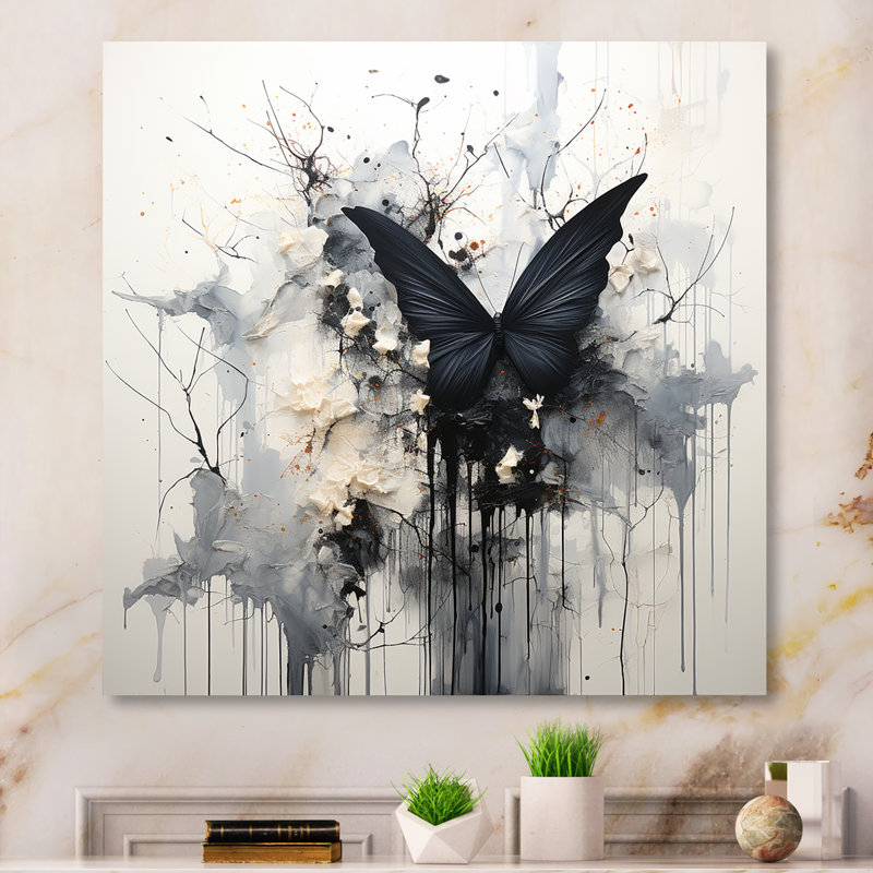 Magie minimalisme fée I - art mural fées en métal, H 30 po x l 30 po x P 1 po
