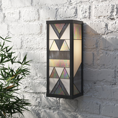 Alten 1 - Bulb 16.25"H Stained Glass Outdoor Wall Lantern