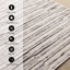 Tapis blanc rayé blanc à faible circulation-861654871