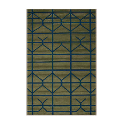 Machine Washable Trellis Brown Area Rug